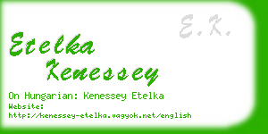 etelka kenessey business card